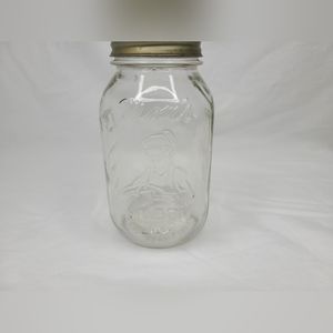 Vintage Mom's Mason Jar with lid One Quart Antique